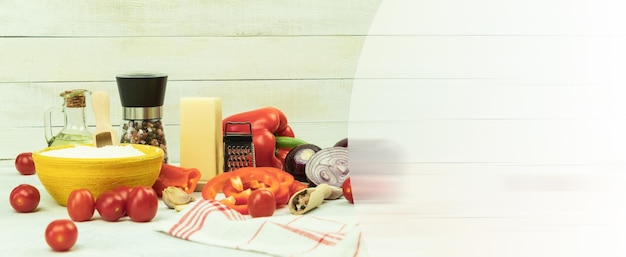 Składniki na kuchennym blacie